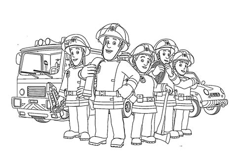 Feuerwehrauto feuerwehrmann sam ausmalbilder
