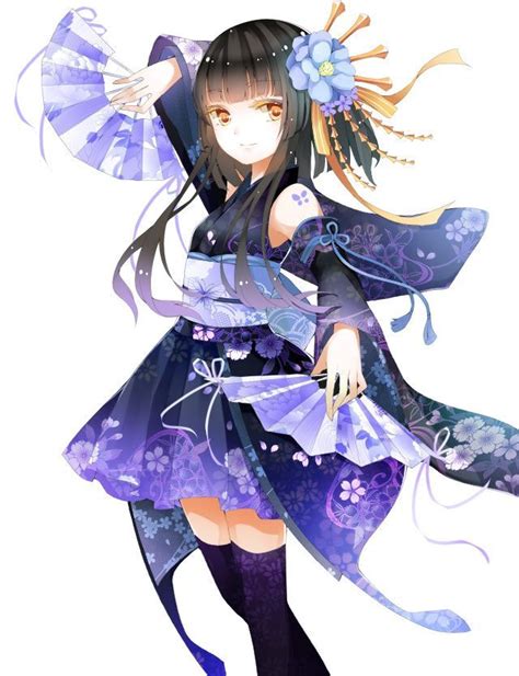 Indigo Anime Kimono Anime Girl Kimono