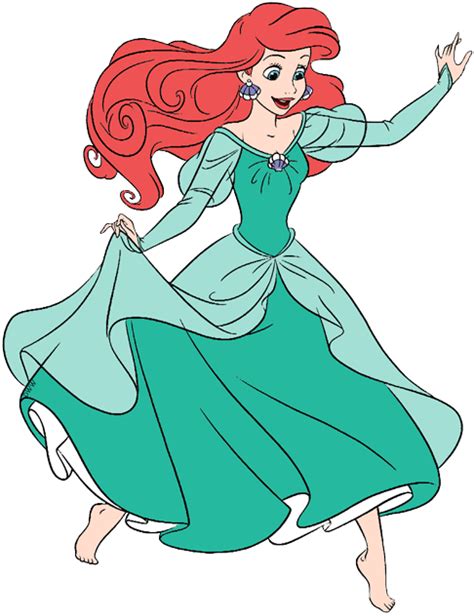 Ariel Png Disney Princess Ariel Green Dress Transparent Cartoon