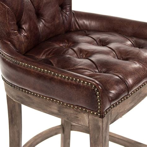 Shop for leather bar stools at cb2. Tufted Leather Bar Stools | Brown leather bar stools ...