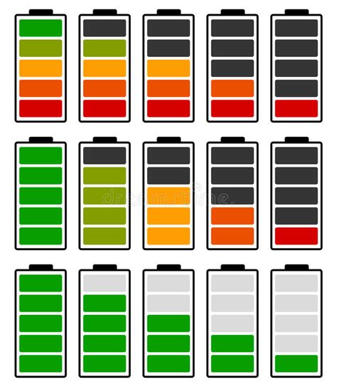 Color Coded Battery Level Indicator Battery Running Low Rechargeable
