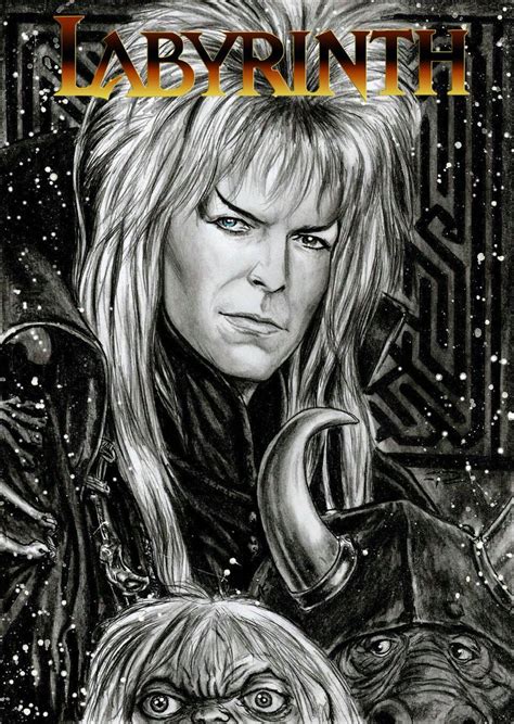 bowie labyrinth bowie labyrinth portrait sketches david bowie songwriting cool art