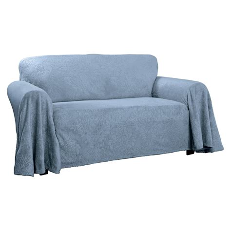 Innovative Textile Solutions 1 Piece Plush Damask Throw Sofa Slipcover