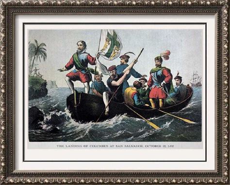 The Landing Of Columbus At San Salvador Color