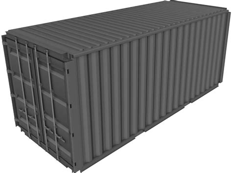 Shipping Container Iso 20ft Cad Model 3dcadbrowser