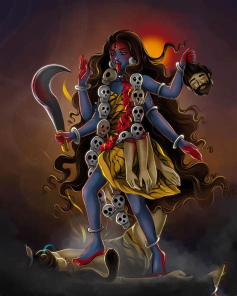 Mata Kali Cartoon Art Wallpapers