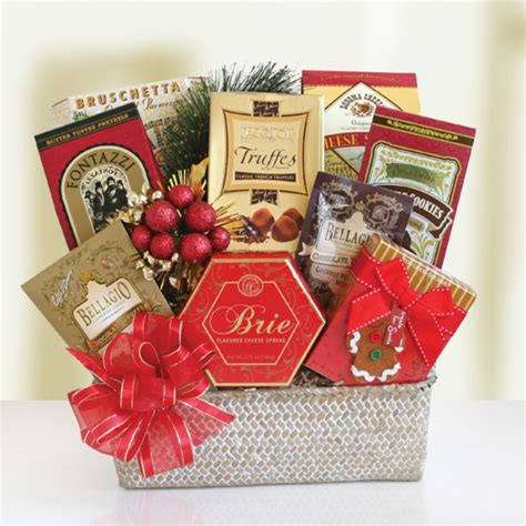Christmas gift baskets for family and friends. Festive Holiday Food Baskets | Free Shipping