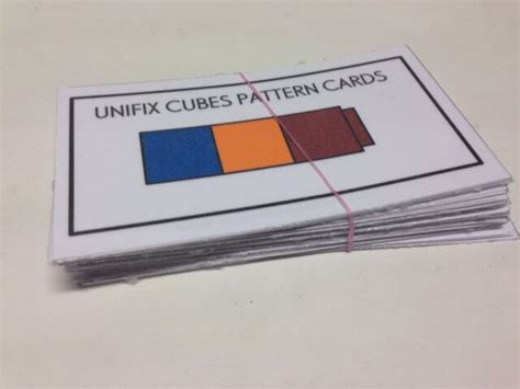 Mini Unifix Cube Pattern Cards 64 Laminated Card Pre School