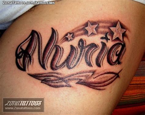 Tatuaje De Nombres Estrellas Letras