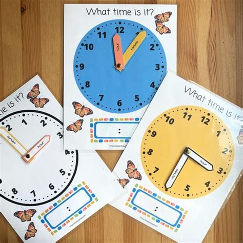 Printable Clock Learn To Tell Time Clock Printable Etsy