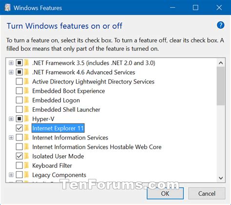 Internet Explorer Install Or Uninstall In Windows 10 Windows 10