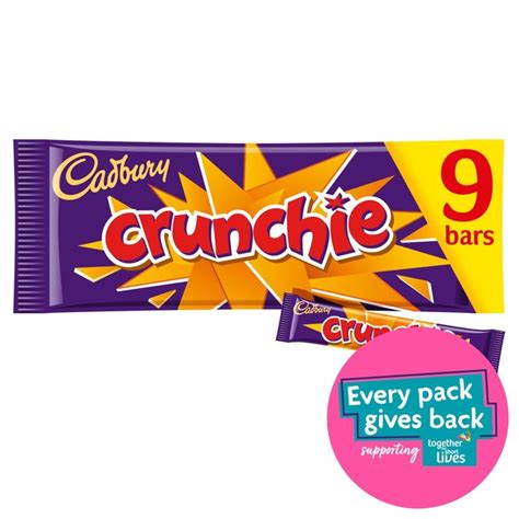 cadbury crunchie chocolate bar multipack 9 pack morrisons
