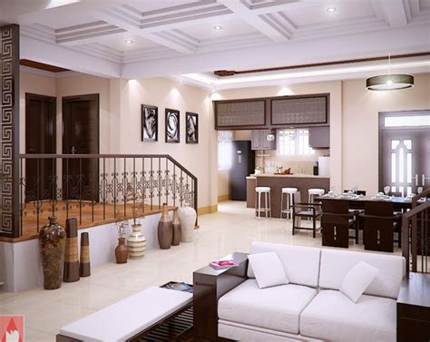modern bungalow house  traditional touch  splendid interior
