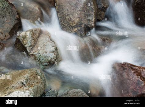 Water Flowing Over Rocks Stock Photo Alamy