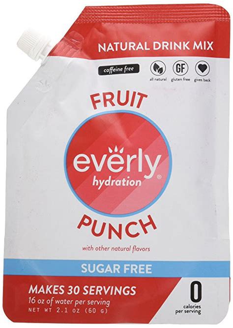 Everly Hydration Powdered Drink Mix Fruit Punch 30 Servings