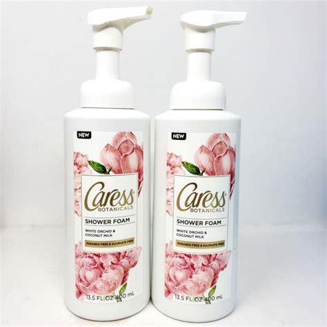 Caress Botanicals White Orchid And Coconut Oil Shower Foam 135 Oz 2