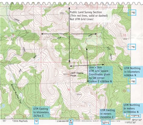 Find the latitude and longitude markers, and use a ruler and a pencil to draw a line from your point to the nearest east or west edge of the map. UTM Coordinates on USGS Topographic Maps