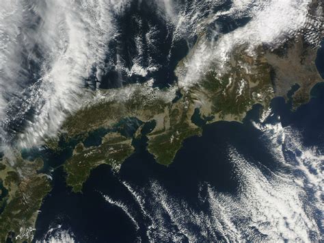 Nasa Satellite View Of Japan Captured March 5 2011 Flickr