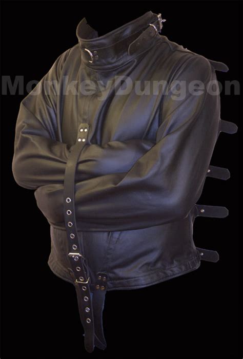 All Leather Straight Jacket Large Restraint Houdini Ebay