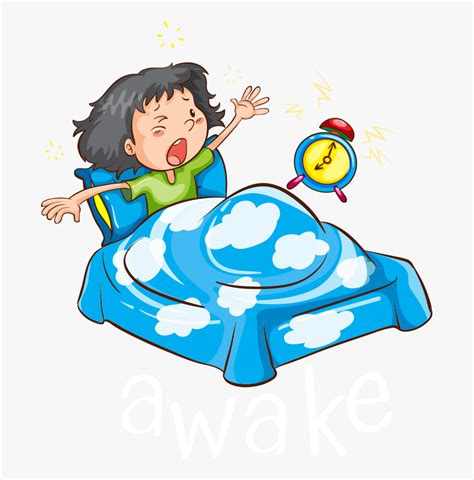 Wake Up At 6am Cartoon Clipart Png Download Awake Asleep Free