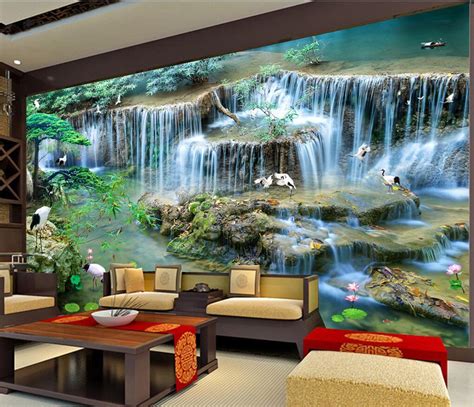 Beautiful Scenery Wallpapers Scenic Waterfall Wallpaper For Walls 3 D