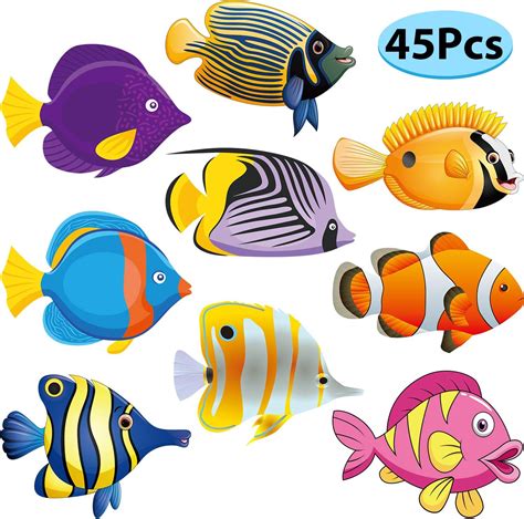 45 Pieces Colorful Under The Sea Cut Outs Versatile Classroom
