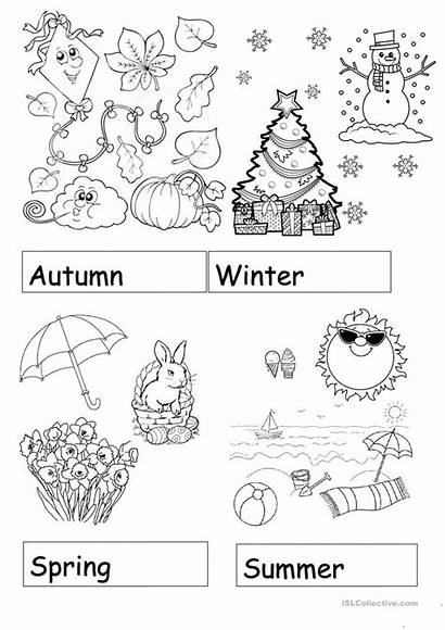Seasons Worksheets Worksheet Printable Printables Islcollective Four