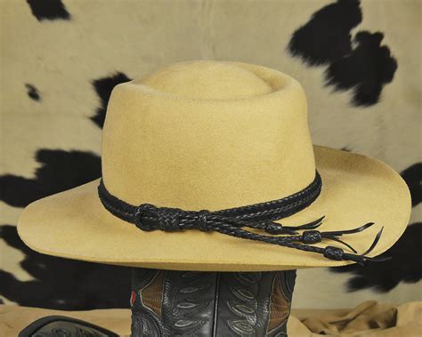 Black Cowboy Leather Hat Band Western Hat Band Etsy Leather Cowboy