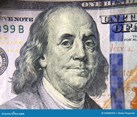 Benjamin Franklin On The Front Of 100 Dollar Bill Editorial Stock Image Image Of Benjamin
