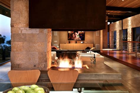 Rustic living room by avon architects & designers rmt architects. Open Fireplace Designs to Warm Your Home