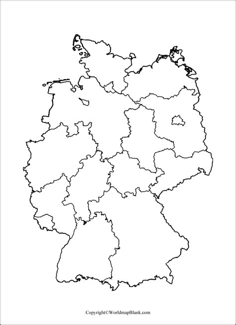 Stumme Deutschlandkarte Umrisskarte Von Deutschland Pdf