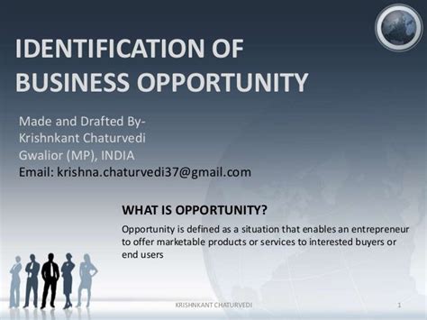 Identification Of Business Opportunity