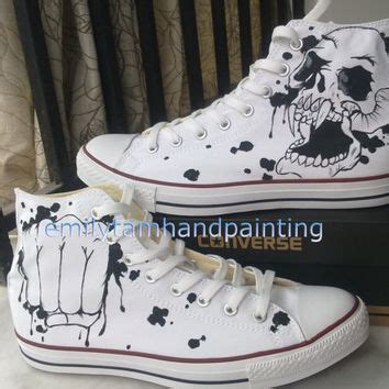 Accessoires · jogginghosen · damen · fußball Cool Fashion Skull Design Custom Converse from ...