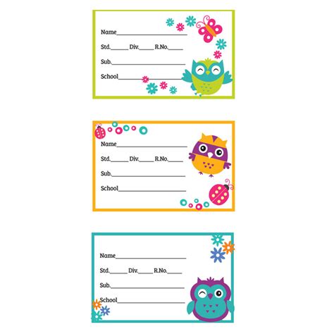 Custom Self Adhesive School Book Labels Name Stickers For Kids Books