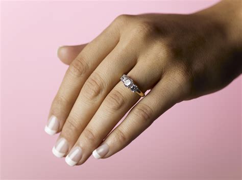 In many countries, engagement rings are placed on the ring finger of the left hand. Ways to Make a Diamond Look Larger