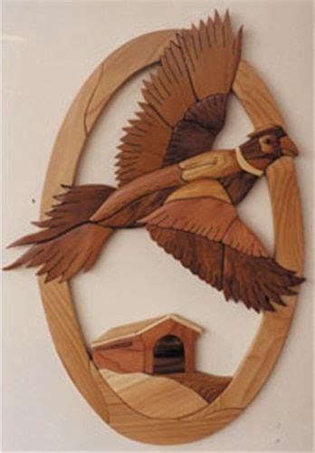 Oval Pine Tree Intarsia Plan Woodworking Kits Woodworking Clock
