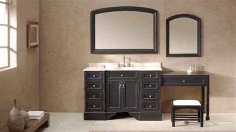 Single Sink Bathroom Vanity With Makeup Table Youtube