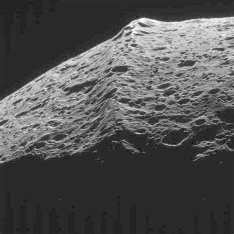 6 An Image Of The Ridge Of Iapetus Taken From Around 62000 Km In