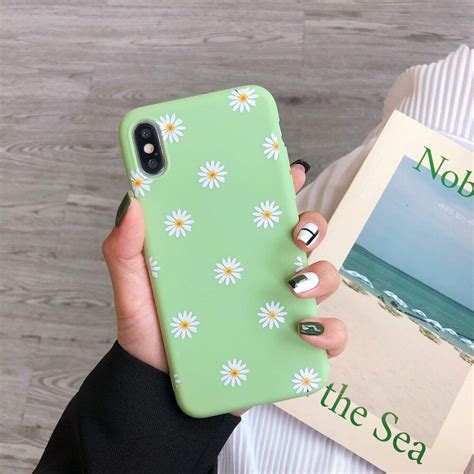 daisy flower girly phone case for iphone 11 pro max x xs xr 7 etsy