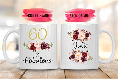 Check spelling or type a new query. 60 And Fabulous Mug,Custom 60th Birthday Gift,60th ...