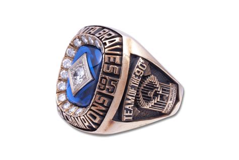 lot detail 1995 atlanta braves world series championship ring presented to staff member strothers