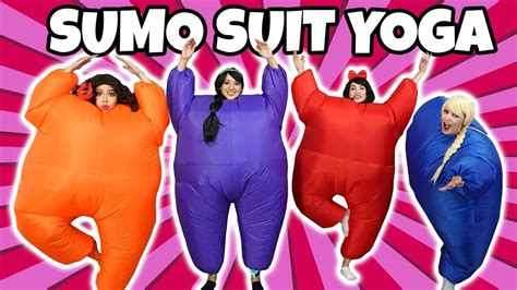 Sumo Suit Yoga Challenge Princess Parody Characters Youtube