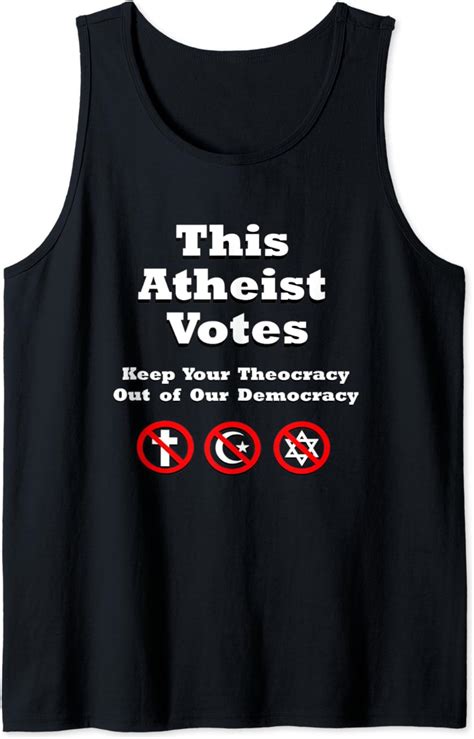 This Atheist Votes Secular Election Non Religion Tank Top