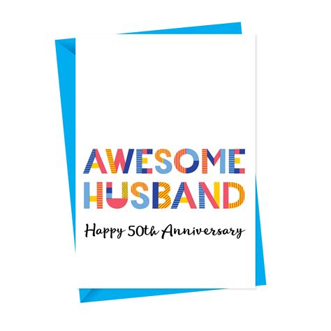 Awesome Husband Greeting Card Personalised Card All Purpose