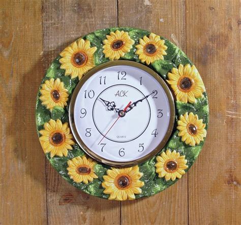 Compare customer ratings, prices, & designs of our top rated products. SUNFLOWER YELLOW KITCHEN DECOR WALL CLOCK ticohomedecor ...