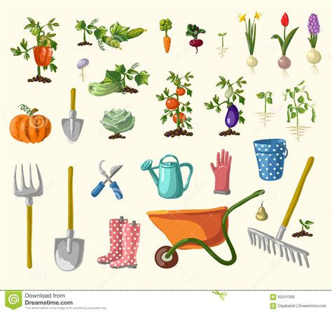Vector Gardening Set Stock Illustration Image 62541068