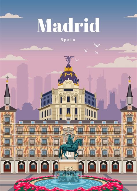 Travel To Madrid Poster By Studio 324 Displate Travel Posters