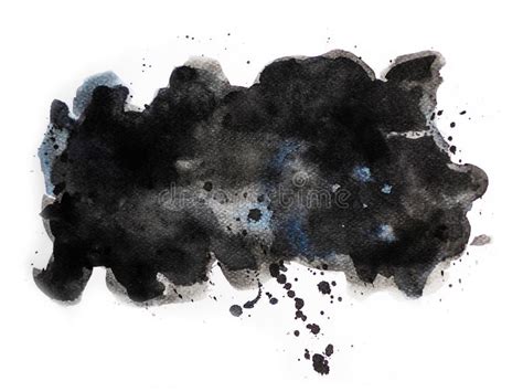 Abstract Black Watercolor On White Background Abstract Watercolor