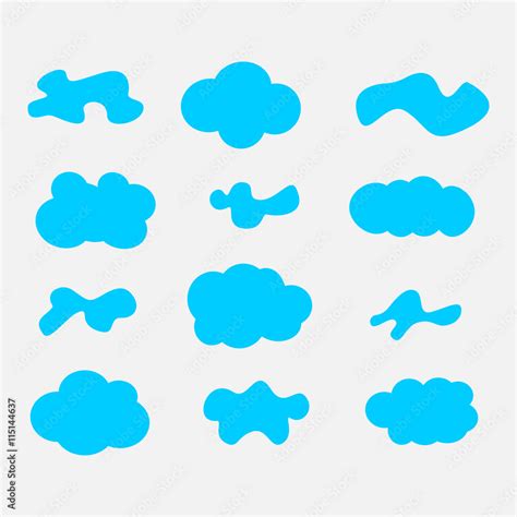 Clouds Cloud Vector Cloud Icon Vector Cloudy Sky Clouds Blue Sky