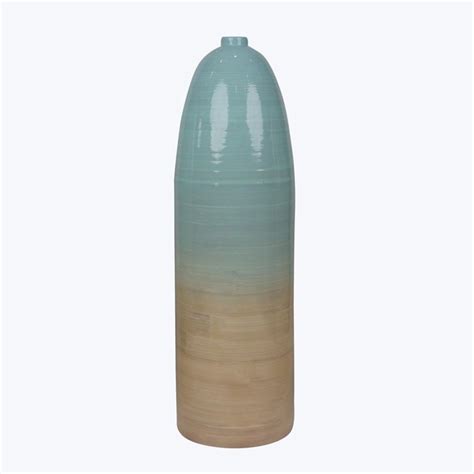 Blue And Natural Bamboo Vase Ivystone